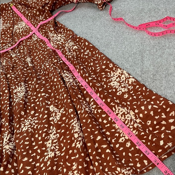 Knox Rose Womens Boho Dress Medium Loose Fit Casual Rayon Linen Blend - Picture 4 of 9